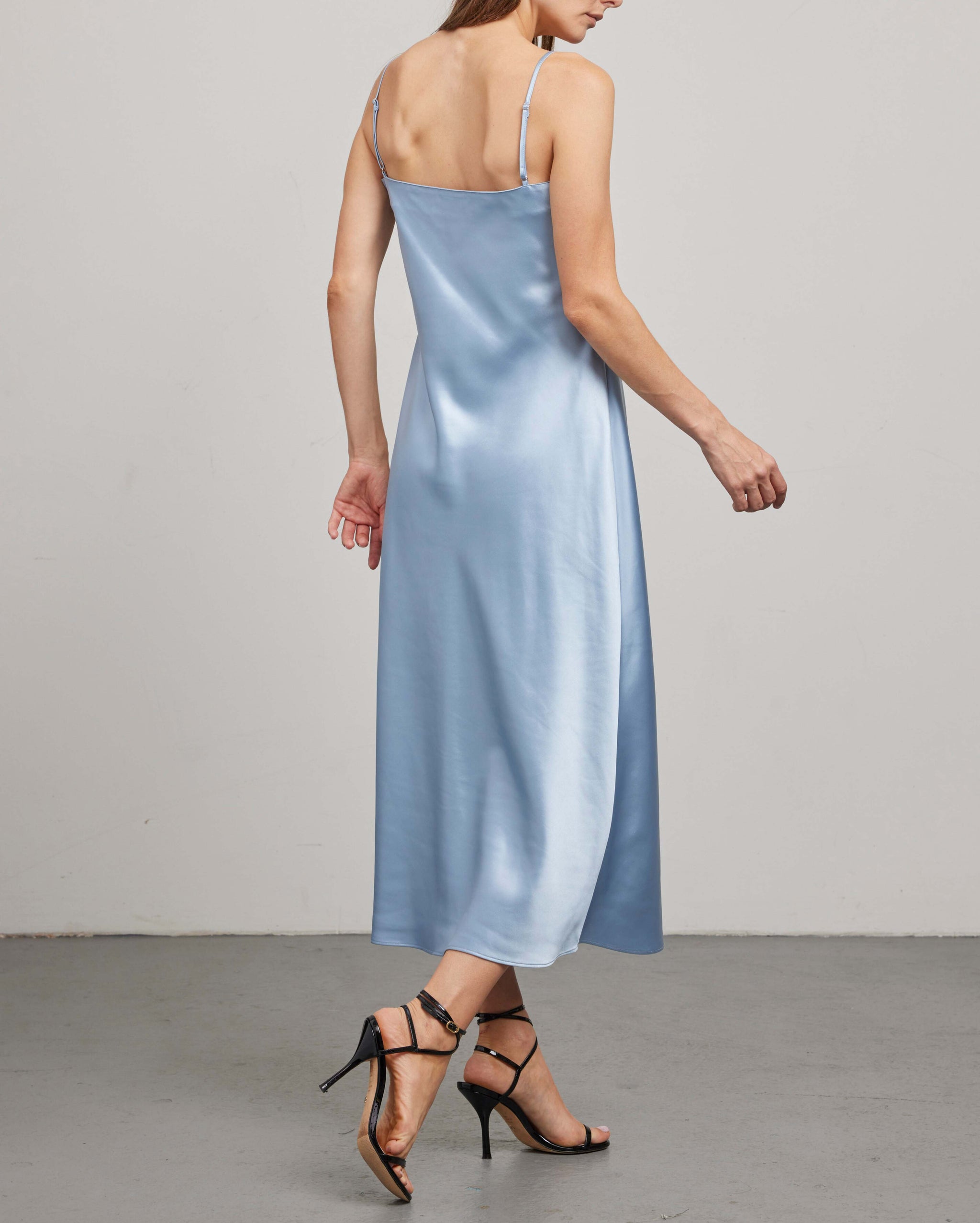 Green Silk Laundry Slip Dress Kendall Satin Slip Dress
